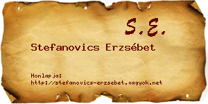 Stefanovics Erzsébet névjegykártya